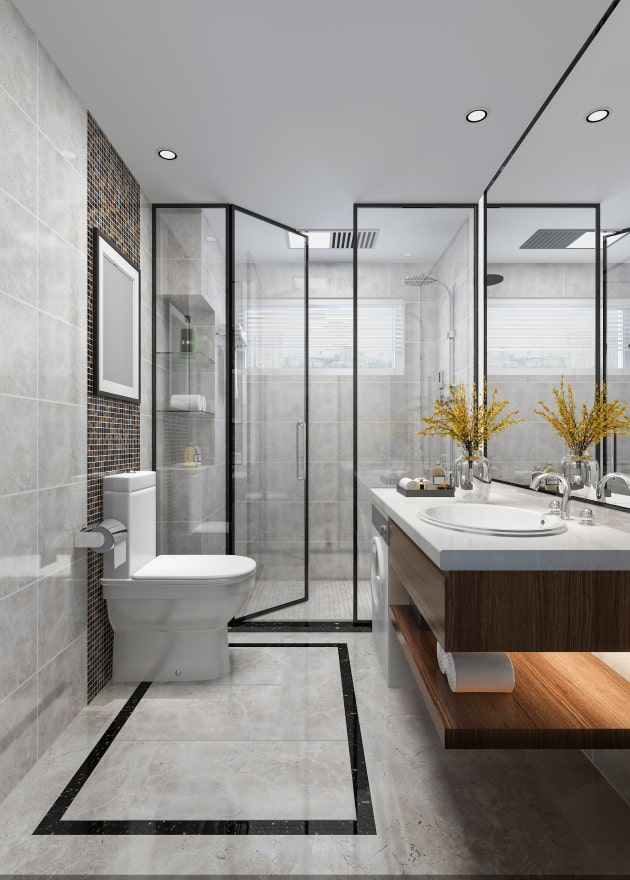 Custom frameless shower door installation in Cape Coral, FL
